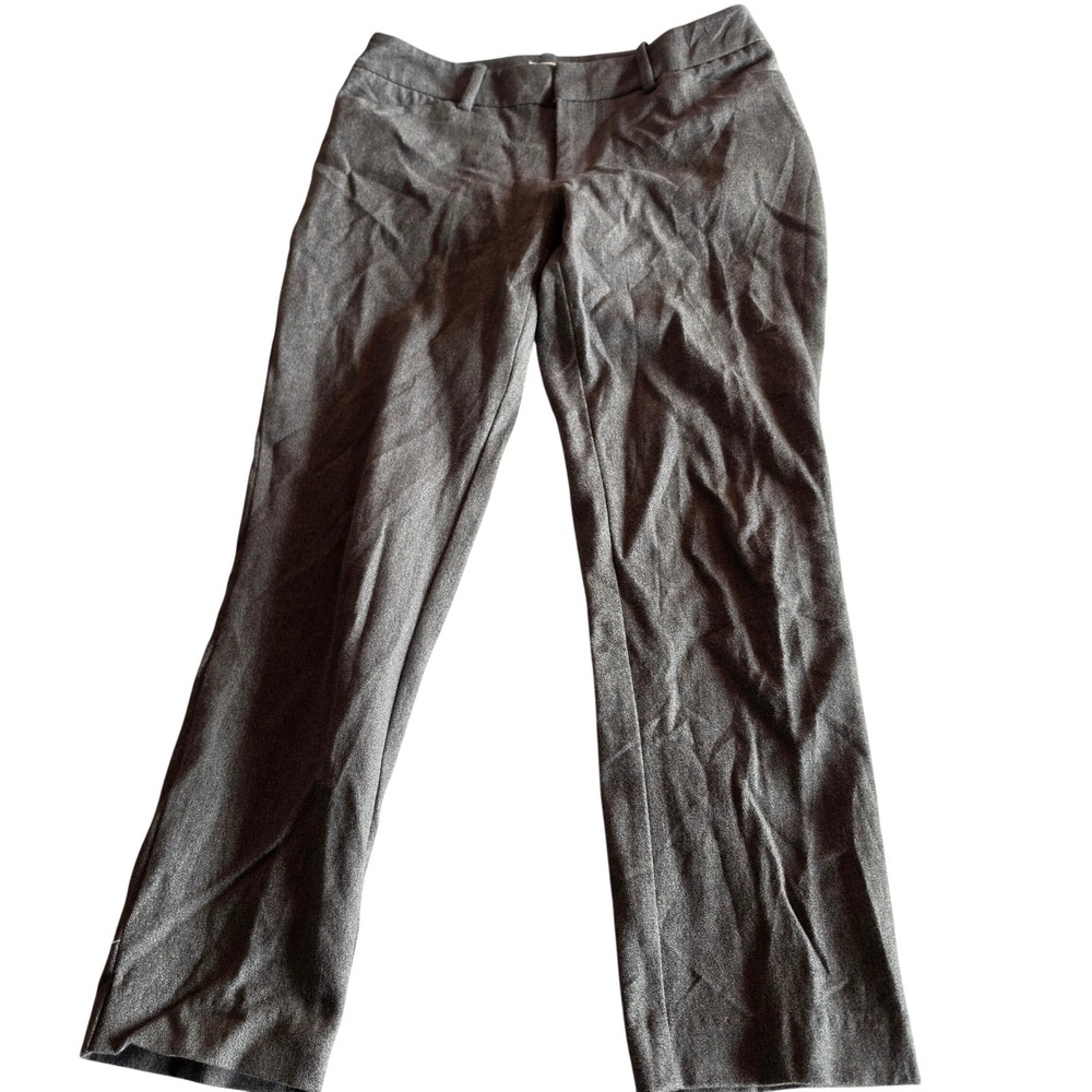 A New Day Womens Gray Stretch Straight Leg Dress Pants Trousers Size 2 Office